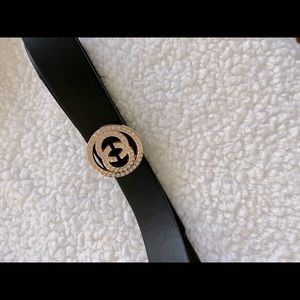 🦋Black rhinestone belt